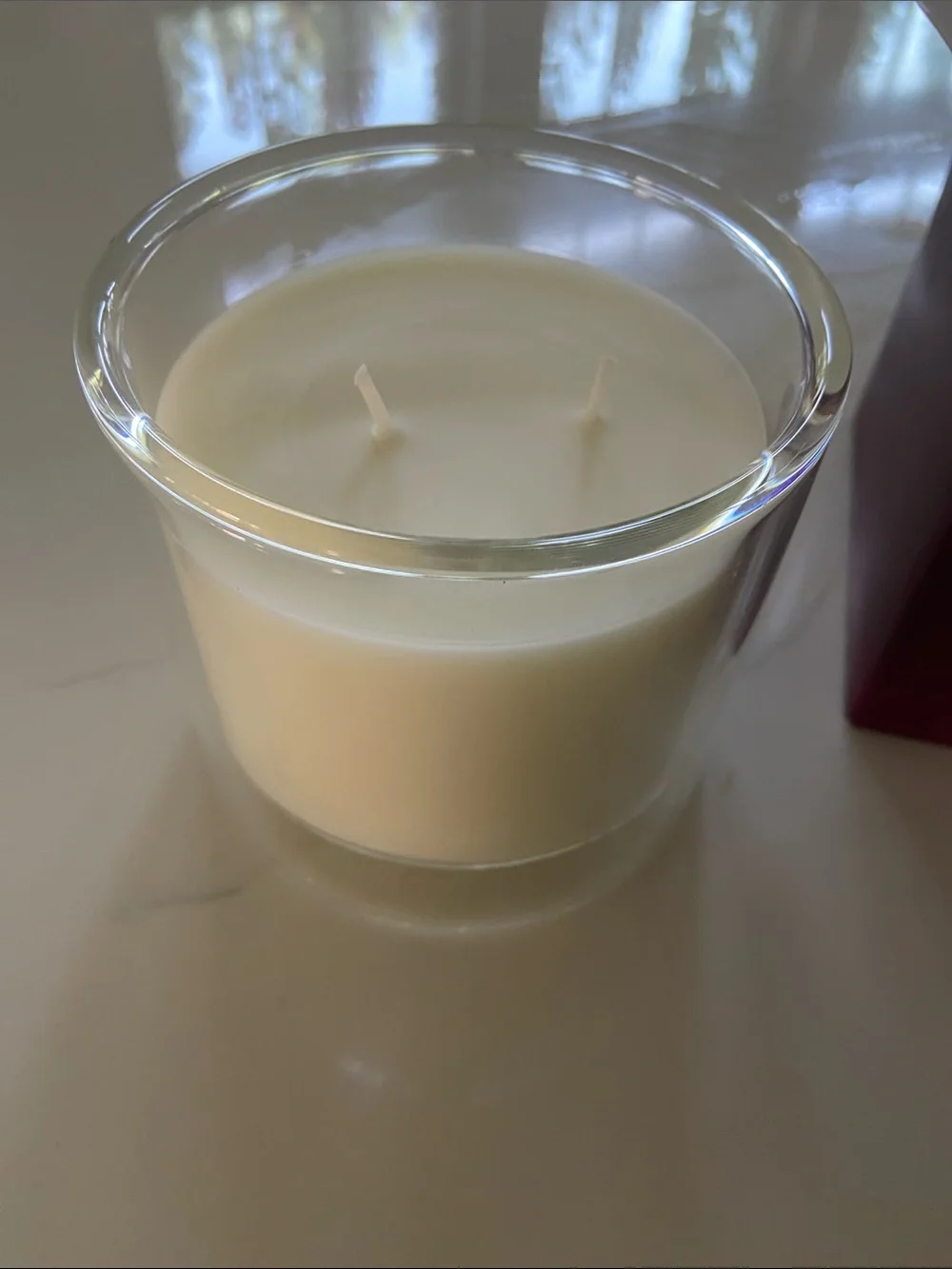 Pottery Barn White Fig Jasmine Candle - Deep Plum